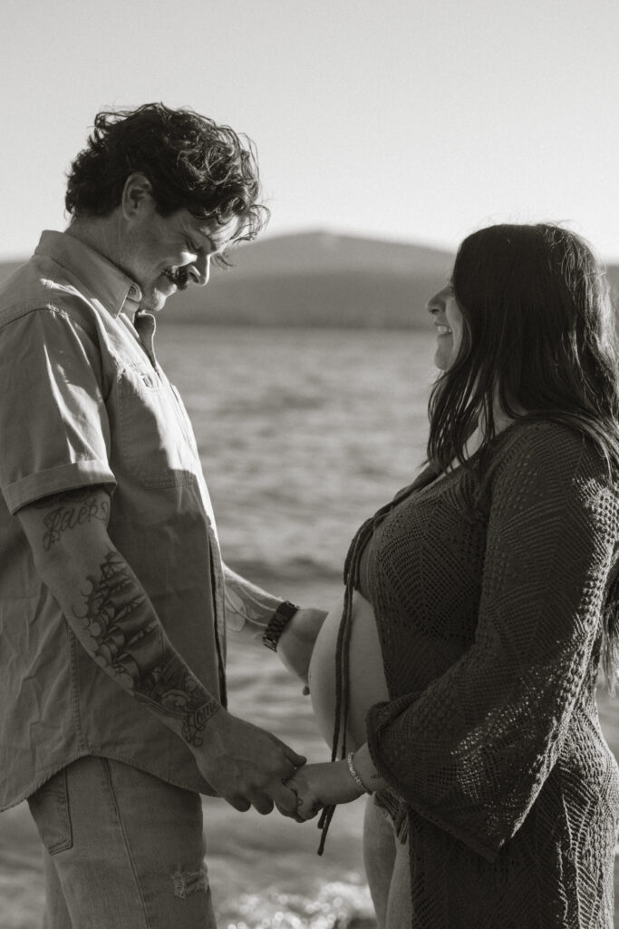 Lake Tahoe Photo Session with a pregnant couple.